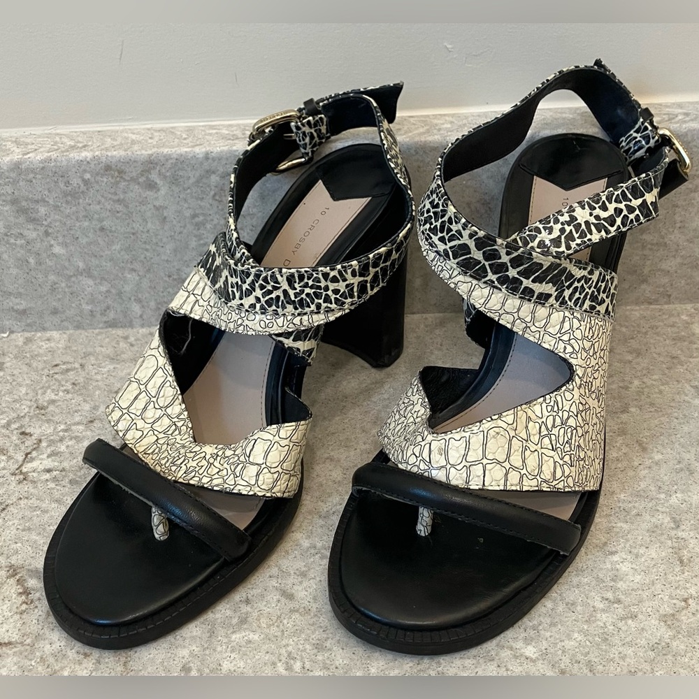 DEREK LAM CROSBY HEELED SANDALS SZ 7 1/2